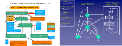 Figure 4. Model schematics for physical (left) and biological (right) models.