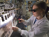 Kristin Smith, MIT/WHOI Joint Program Student, working in the NOSAMS laboratory