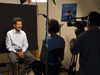 Hanu Singh being interviewed