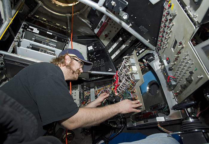 Removing Alvin's electronics