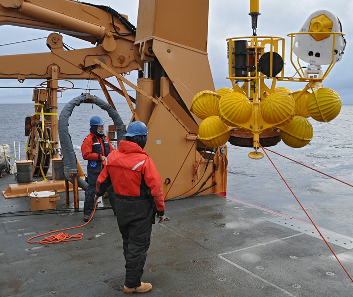deployment of a winched profiler in the Beaufort Sea