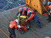 Healy recovers a mooring anchor