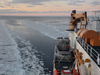 USCGC Healy Steams Through Pancake Ice