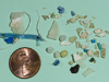plastic debris collected