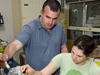 Student Ellen Murphy and Chris Reddy in Reddy's lab.