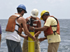 Float deployed from R/V Knorr at mouth of Amazon