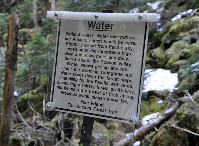 Sign on the Fraser River