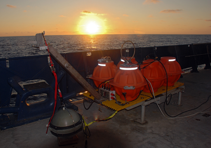 ocean-bottom seismometers