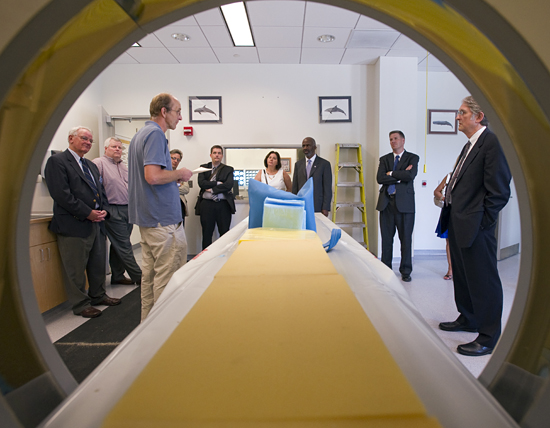 meeting at marine research facility
