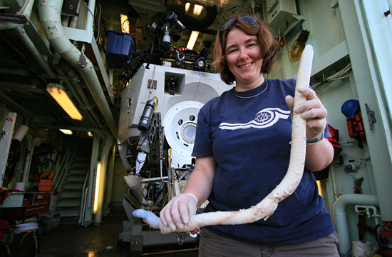 Kate Buckman with specimen