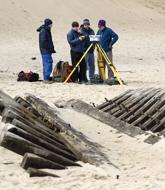 Adam Soule and Co. testing LiDAR system down in Wellfleet.