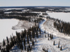 aerial of mackenzie river delta
