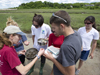 stace with students at great marsh