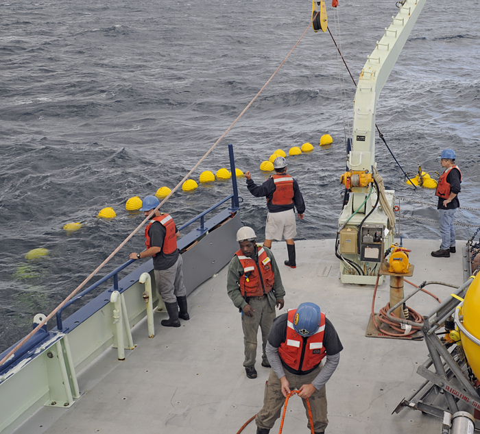 Sediment trap retrieval