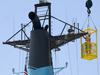R/V Oceanus getting maintained.