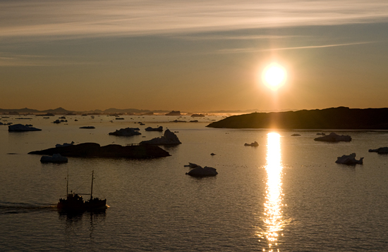 Sun almost setting