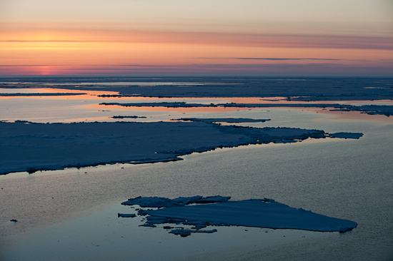 bering sea sunset