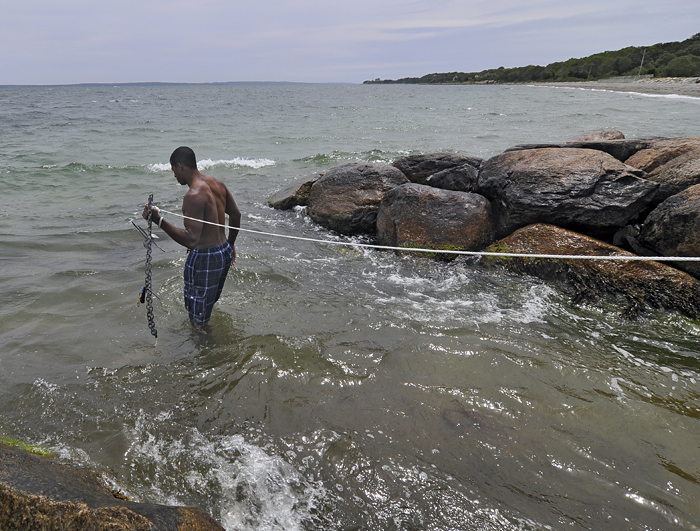 PEP student wades into Trunk River