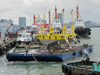NOMAD buoys on a barge in the port city of Kaohsiung, Taiwan
