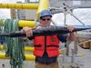 connection between wire and nylon parts of a mooring line