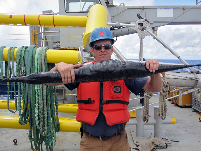 connection between wire and nylon parts of a mooring line