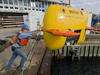 Rod Catanach testing Sentry down at the WHOI dock.