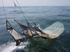 Large trawl net deployed from RV Tansei Maru