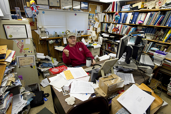 terry rioux in his office
