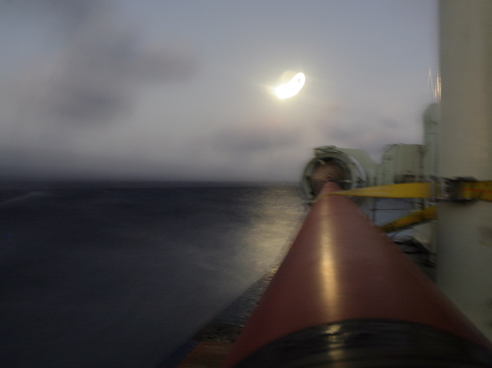WHOI Long Core with full moon