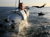 alvin tender diving back into water