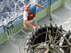 splashed worker on deck