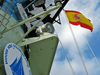 spanish flag flying on oceanus