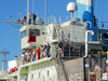 R/V Knorr science crew arriving back from Long Core sea trials cruise.