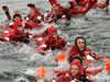WHOI small boat safety class taking place in Eel Pond.