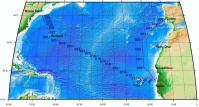 Cruise track for US GEOTRACES North Atlantic Zonal Section