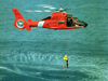 A helicopter deploying OB hydrophone