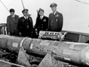 Officials posing with the recovered hydrogen bomb, 1966.