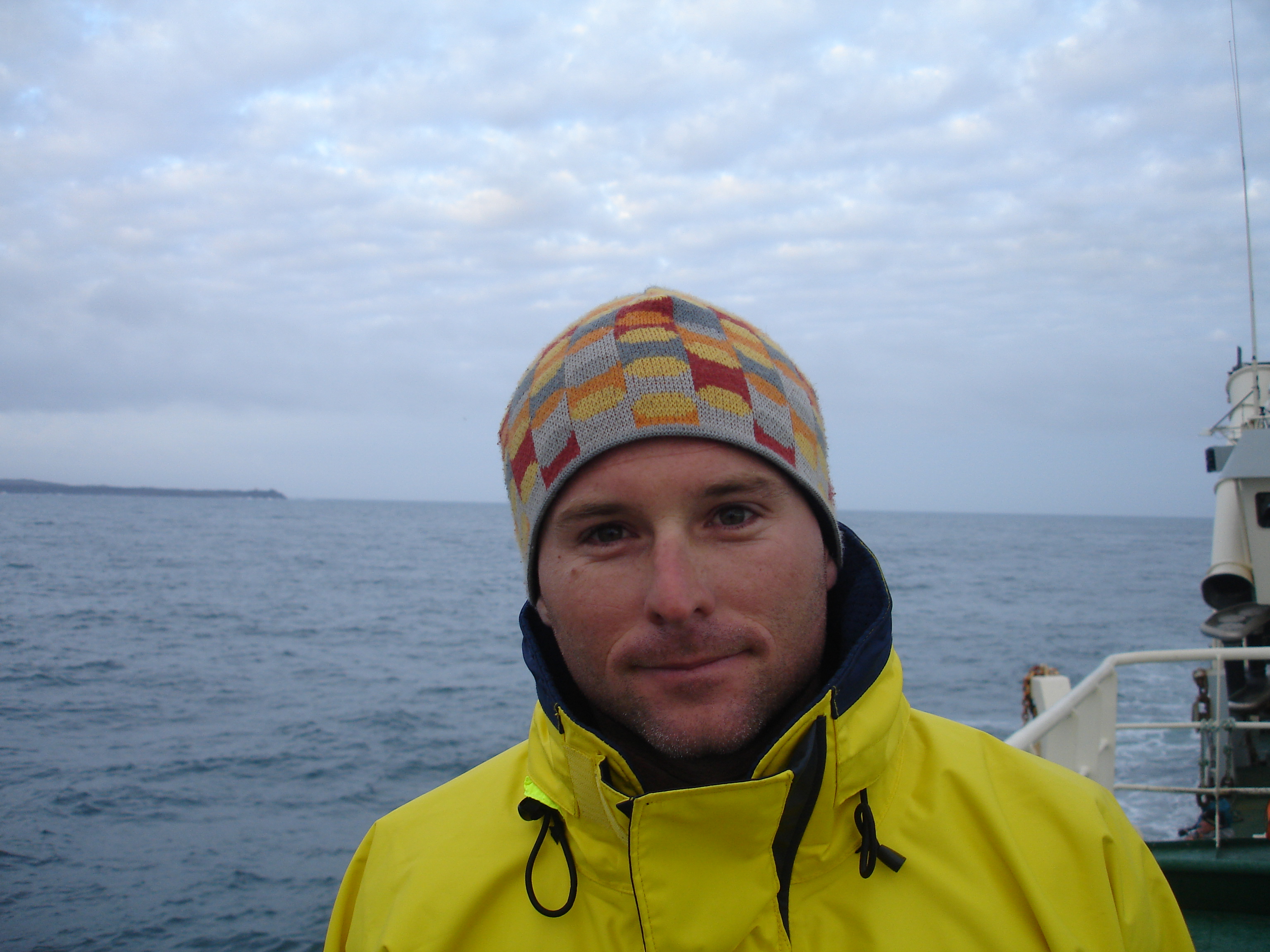 Aran Mooney on a research cruise in Icelandic waters.