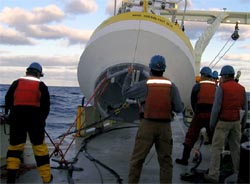 ASIMET team deploys the CLIMODE buoy in 2005