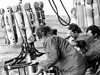 eploying a CTD with rosette water sampler off the R/V Atlantis II.