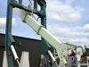 WHOI Long Core handling equipment being tested on a mock-up of the R/V Knorr?s stern section.