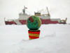 This ?Possibly Inhabited Planet?, a valuable work of art created by glassblower Josh Simpson was left at the North Pole in September 2001.