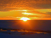 Sunset at 89 degrees North, seen from the USCG icebreaker Healy on approach to the North Pole.