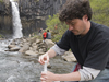 MIT/WHOI Joint Program student Christian Miller water sampling
