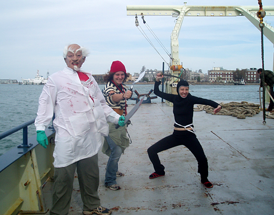 r/v oceanus cruise oc433 leaving woods hole