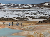MIT/WHOI graduate students and faculty explored a bubbling, sulfur-encrusted hot spring in June of 2006