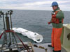 Dennis McGillicuddy launches a satellite-tracked drifter 