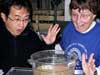 iologists Jun Nishikawa (University of Tokyo) and Patricia Kremer (University of Connecticut) react with exaggerated delight to finding nearly 13 liters of their target animals, salps,