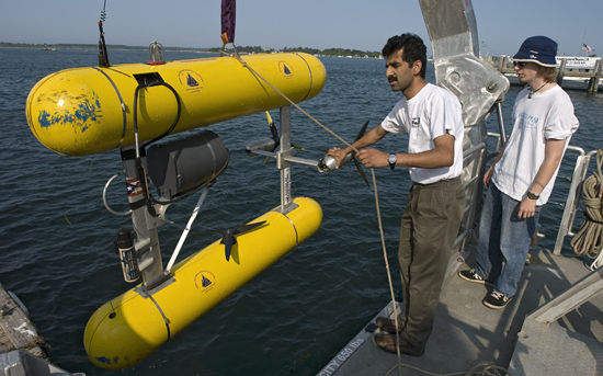 SeaBED launch off R/V Tioga