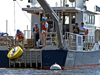 Stern view of the RV Tioga during a mooring recovery